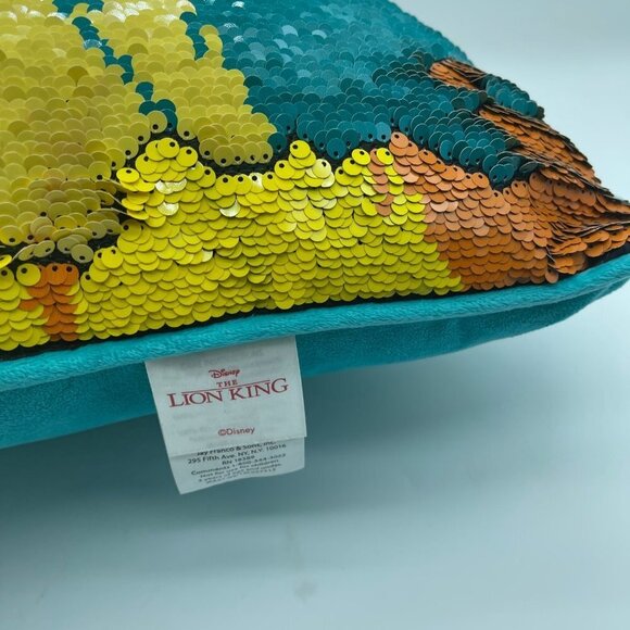 Disney The Lion King Pillow Yellow Orange Sequins Simba Nala - Picture 4 of 6